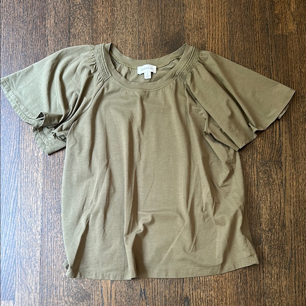 Evereve tee with short flowy sleeve.